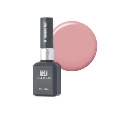 Baza Rubber Champagne Rose Illusion Nails 13ml - bază flexibilă și autonivelantă pentru manichiuri profesionale