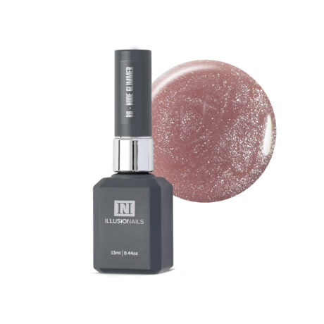 Baza Rubber Nude Glimmer Illusion Nails 13ml – bază flexibilă și autonivelantă pentru manichiură profesională